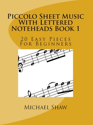 cover image of Piccolo Sheet Music With Lettered Noteheads Book 1